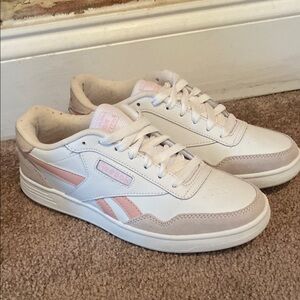 Reebok White and Pink Sneakers
